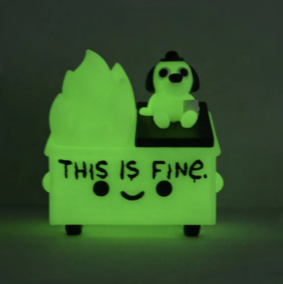 100% Soft - Dumpster Fire (Glow In The Dark Edition) Vinyl Figure (91057) LOW STOCK