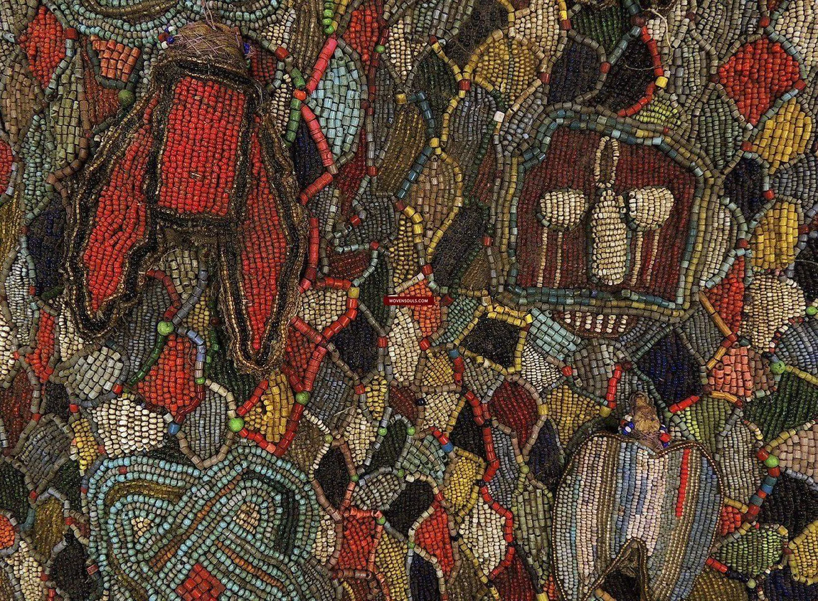 1239 SOLD Antique Beaded Yoruba Shango Priest Ceremonial Tunic Masterpiece