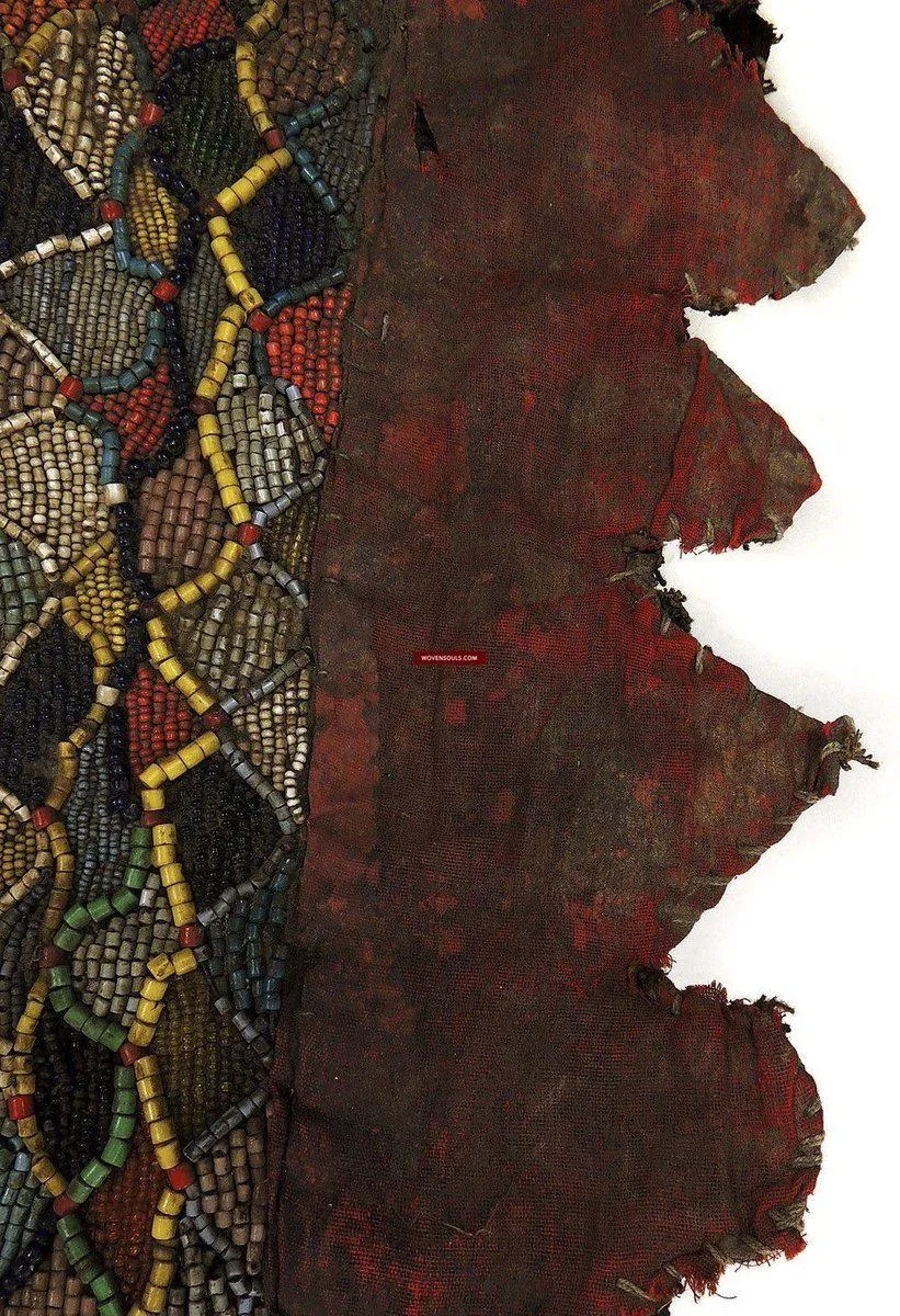 1239 SOLD Antique Beaded Yoruba Shango Priest Ceremonial Tunic Masterpiece