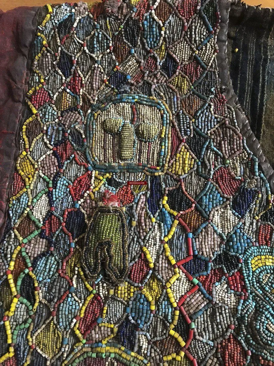 1239 SOLD Antique Beaded Yoruba Shango Priest Ceremonial Tunic Masterpiece