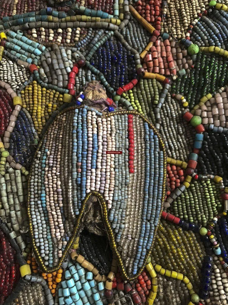 1239 SOLD Antique Beaded Yoruba Shango Priest Ceremonial Tunic Masterpiece