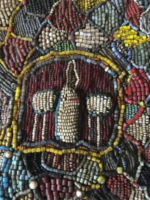 1239 SOLD Antique Beaded Yoruba Shango Priest Ceremonial Tunic Masterpiece