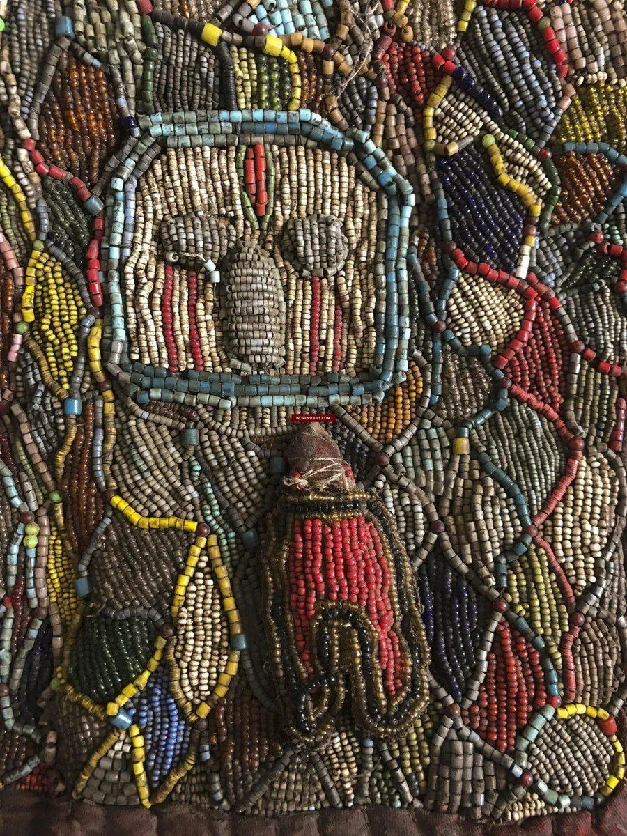 1239 SOLD Antique Beaded Yoruba Shango Priest Ceremonial Tunic Masterpiece