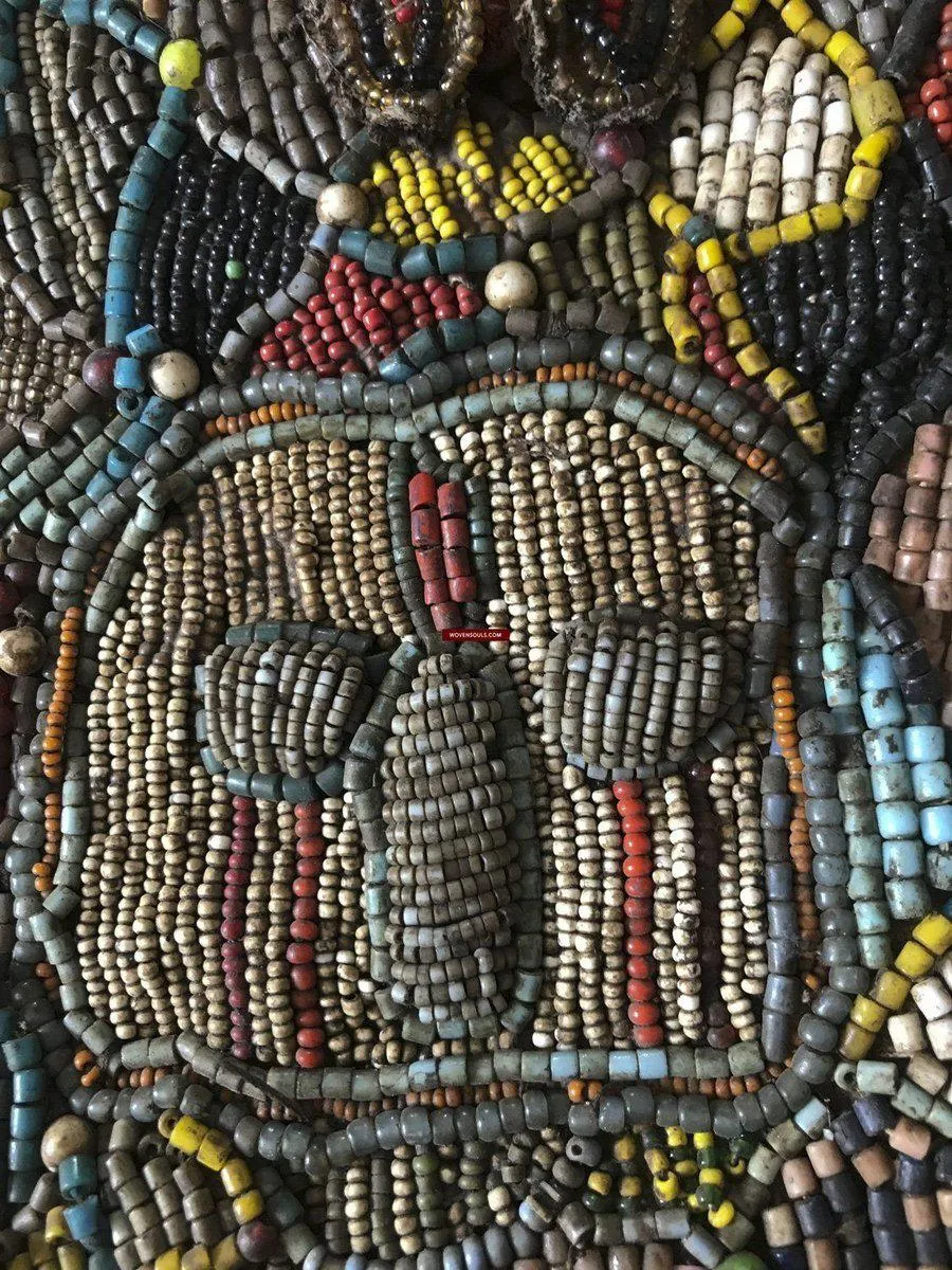 1239 SOLD Antique Beaded Yoruba Shango Priest Ceremonial Tunic Masterpiece