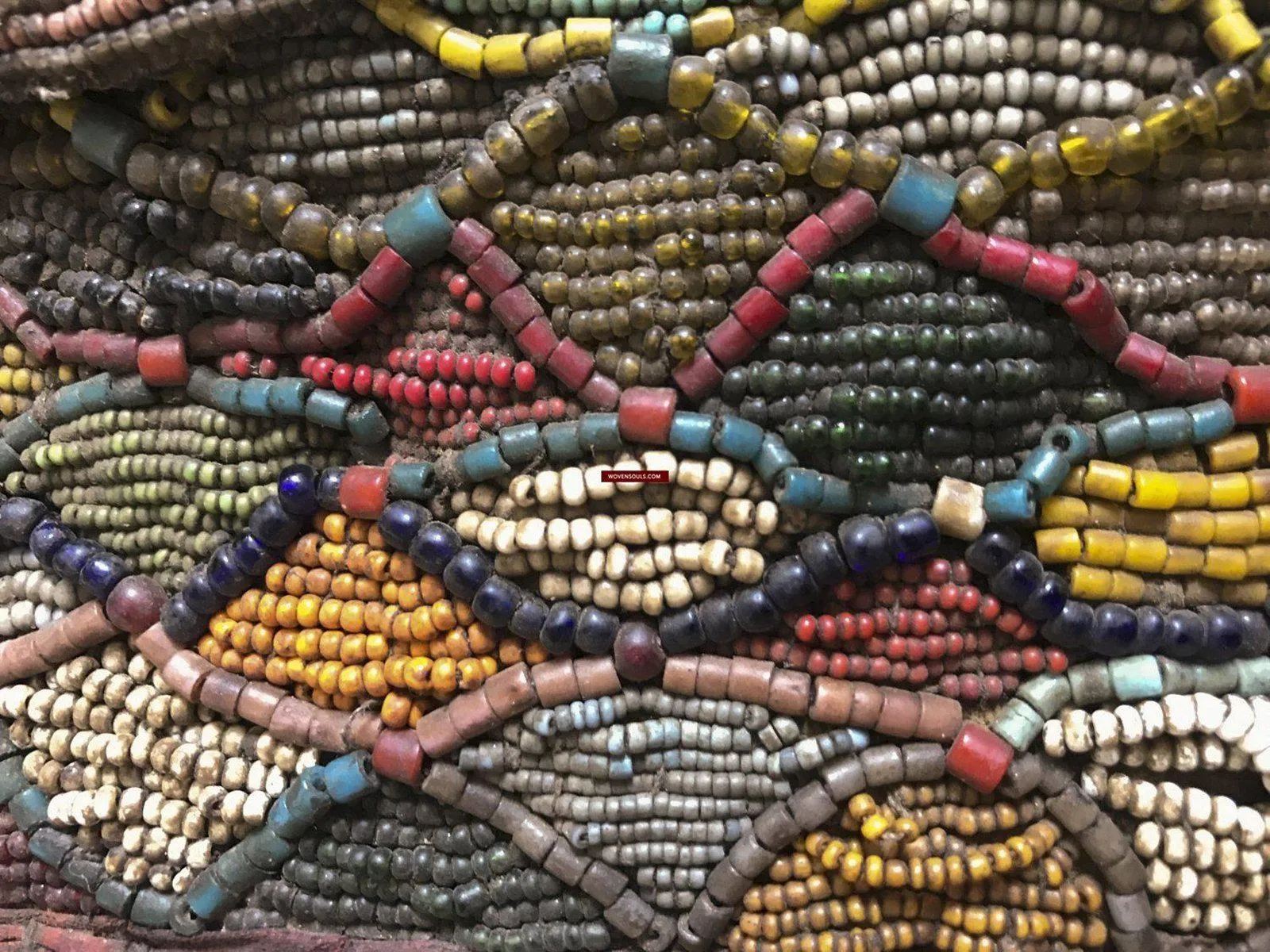 1239 SOLD Antique Beaded Yoruba Shango Priest Ceremonial Tunic Masterpiece