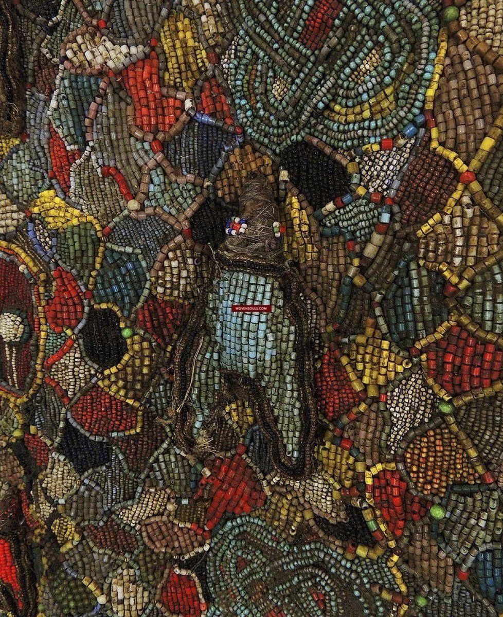 1239 SOLD Antique Beaded Yoruba Shango Priest Ceremonial Tunic Masterpiece
