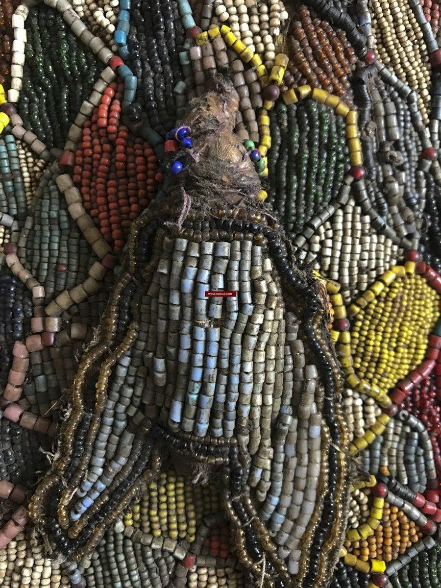 1239 SOLD Antique Beaded Yoruba Shango Priest Ceremonial Tunic Masterpiece