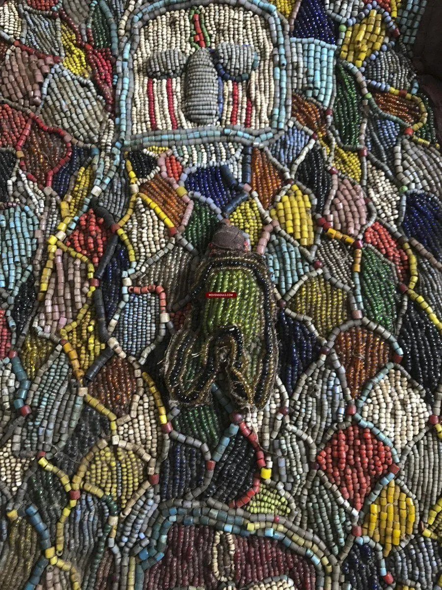 1239 SOLD Antique Beaded Yoruba Shango Priest Ceremonial Tunic Masterpiece