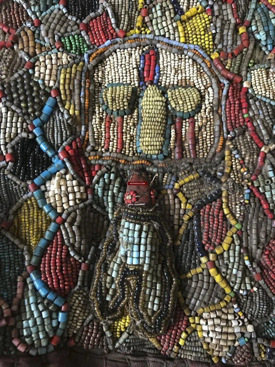 1239 SOLD Antique Beaded Yoruba Shango Priest Ceremonial Tunic Masterpiece