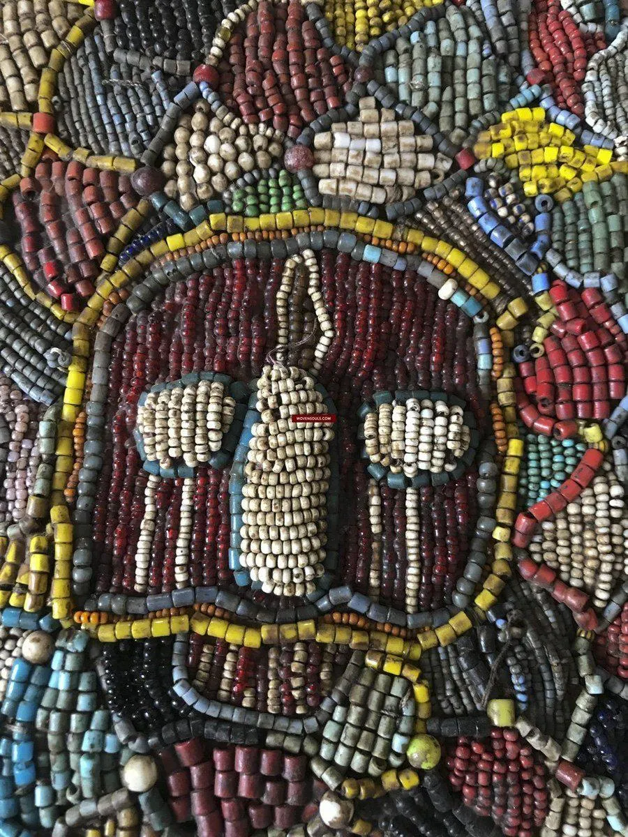 1239 SOLD Antique Beaded Yoruba Shango Priest Ceremonial Tunic Masterpiece