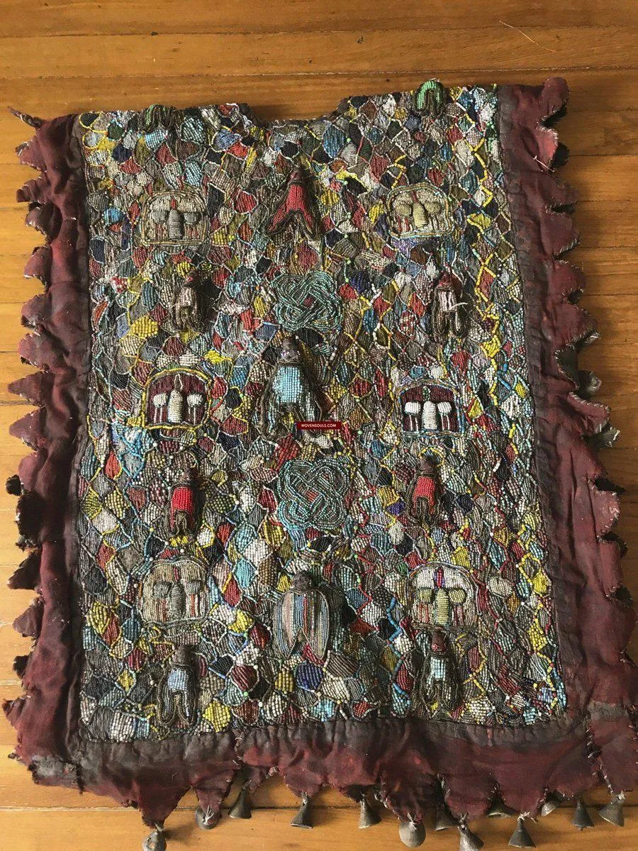 1239 SOLD Antique Beaded Yoruba Shango Priest Ceremonial Tunic Masterpiece