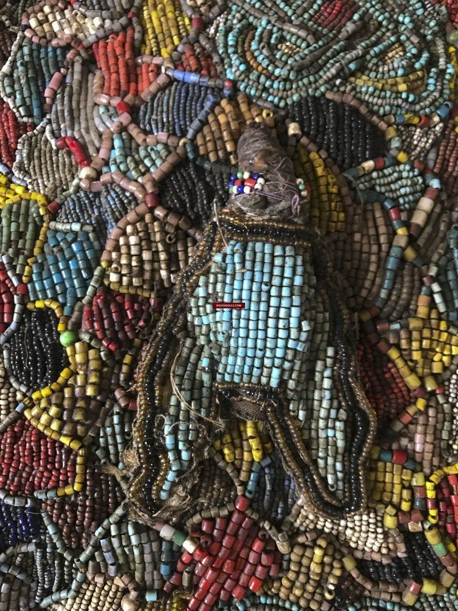 1239 SOLD Antique Beaded Yoruba Shango Priest Ceremonial Tunic Masterpiece