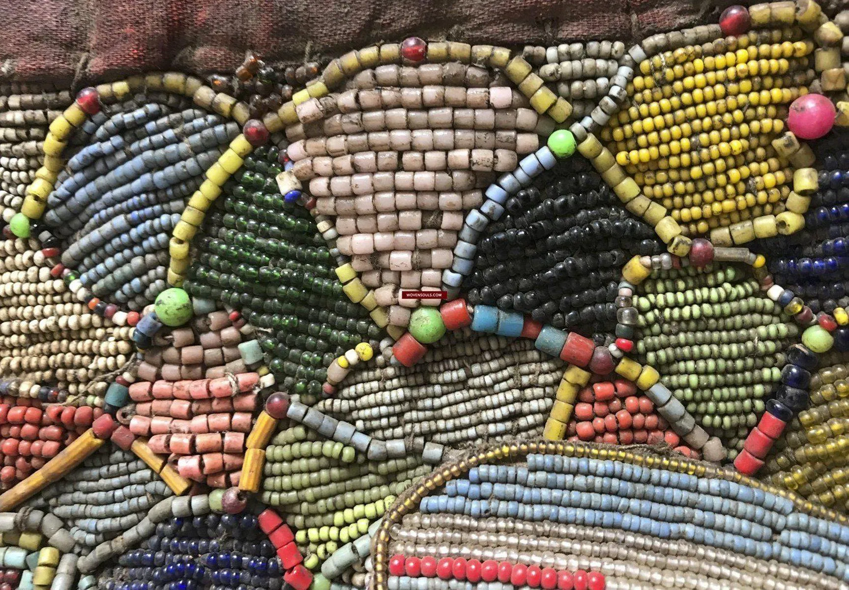 1239 SOLD Antique Beaded Yoruba Shango Priest Ceremonial Tunic Masterpiece