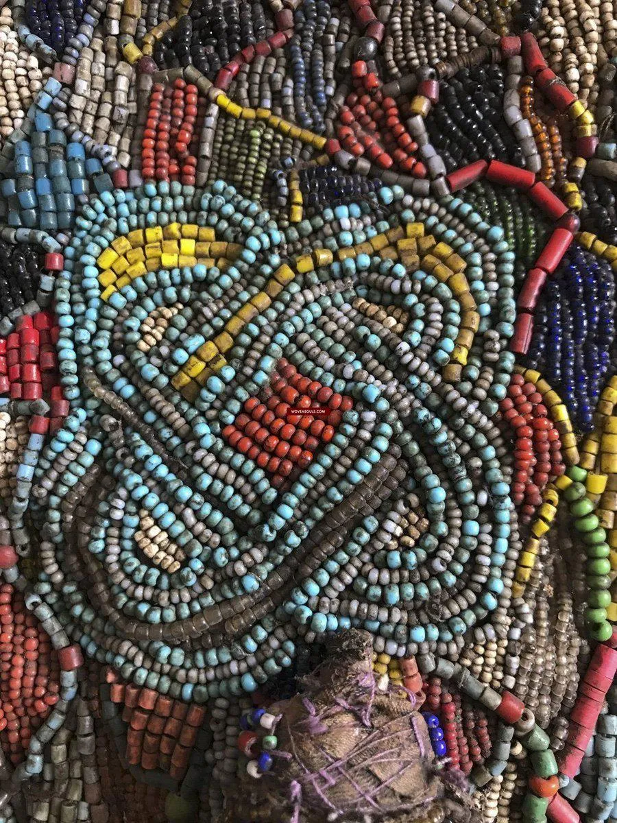 1239 SOLD Antique Beaded Yoruba Shango Priest Ceremonial Tunic Masterpiece