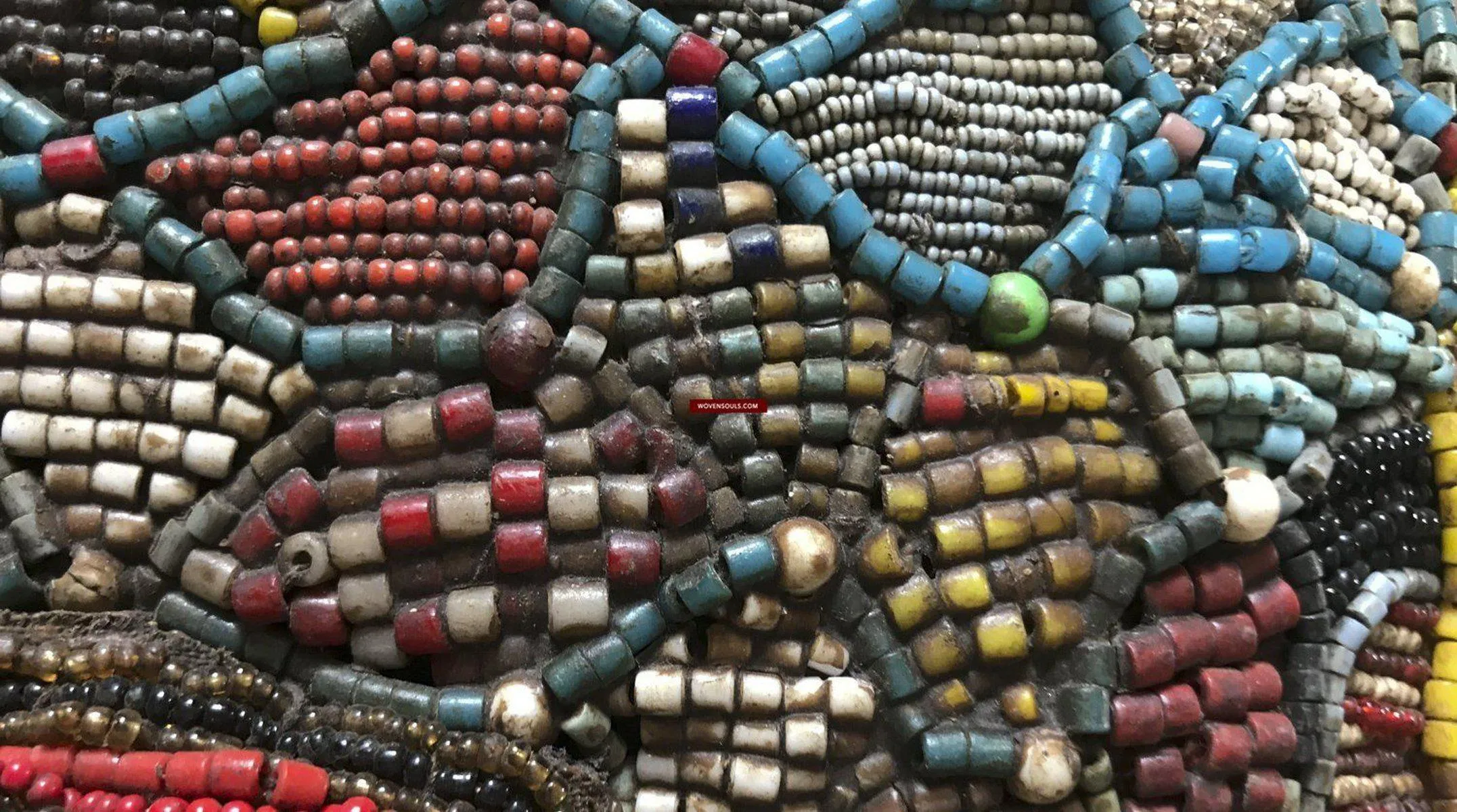 1239 SOLD Antique Beaded Yoruba Shango Priest Ceremonial Tunic Masterpiece