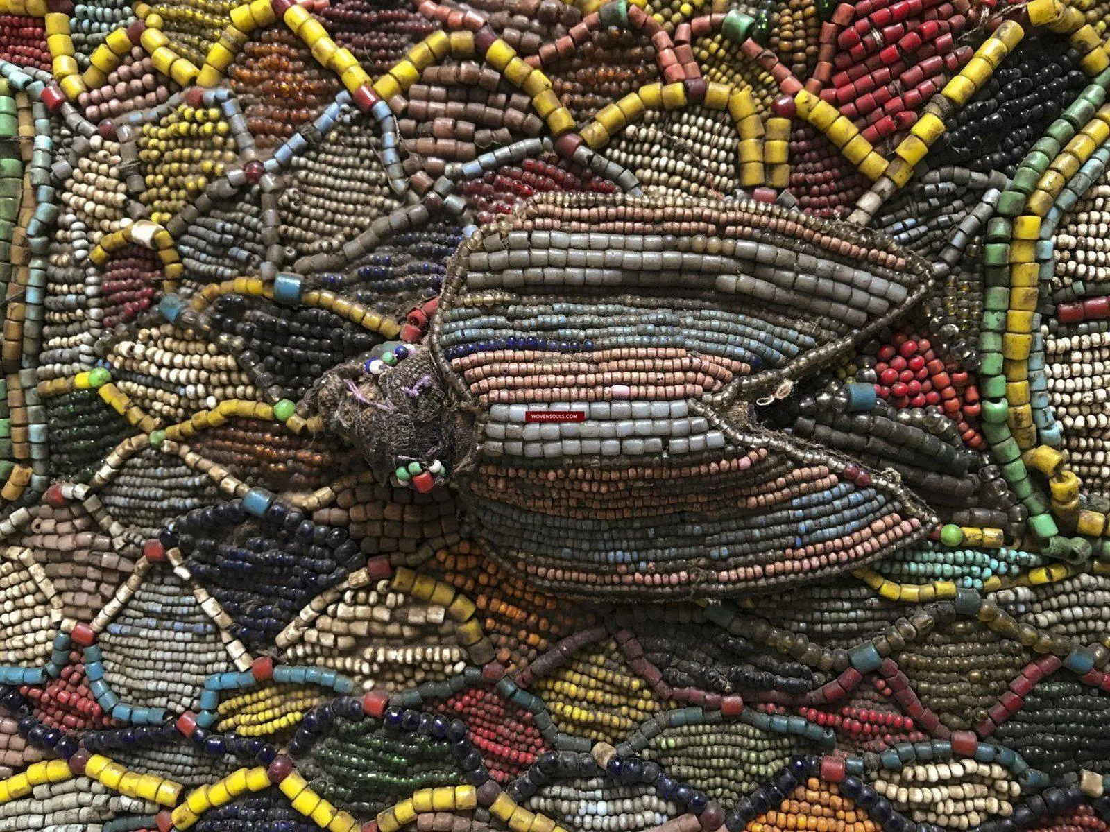 1239 SOLD Antique Beaded Yoruba Shango Priest Ceremonial Tunic Masterpiece