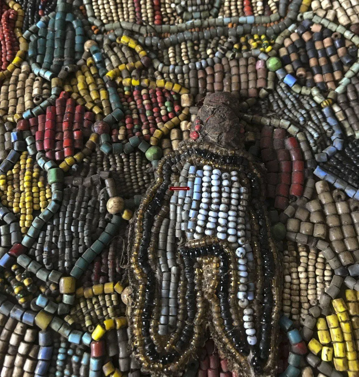 1239 SOLD Antique Beaded Yoruba Shango Priest Ceremonial Tunic Masterpiece