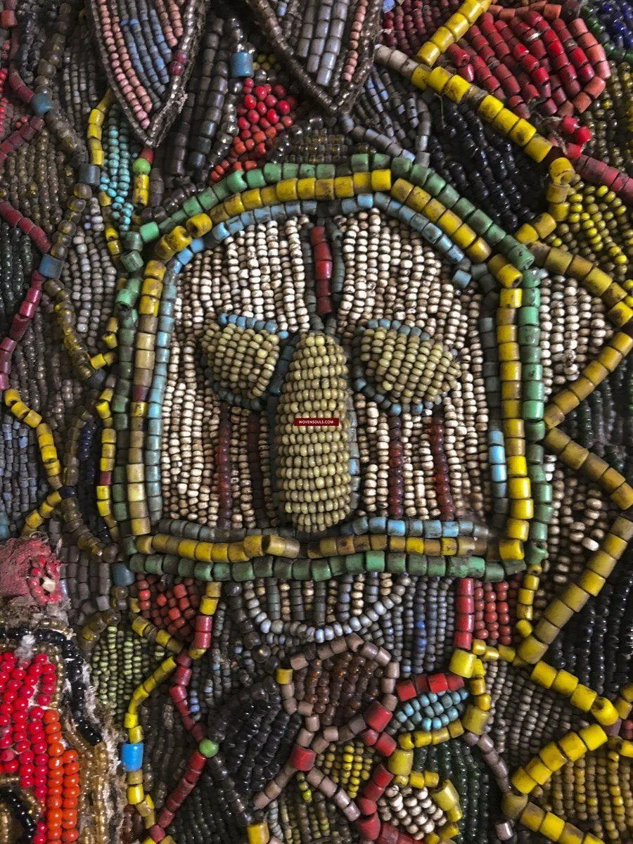 1239 SOLD Antique Beaded Yoruba Shango Priest Ceremonial Tunic Masterpiece