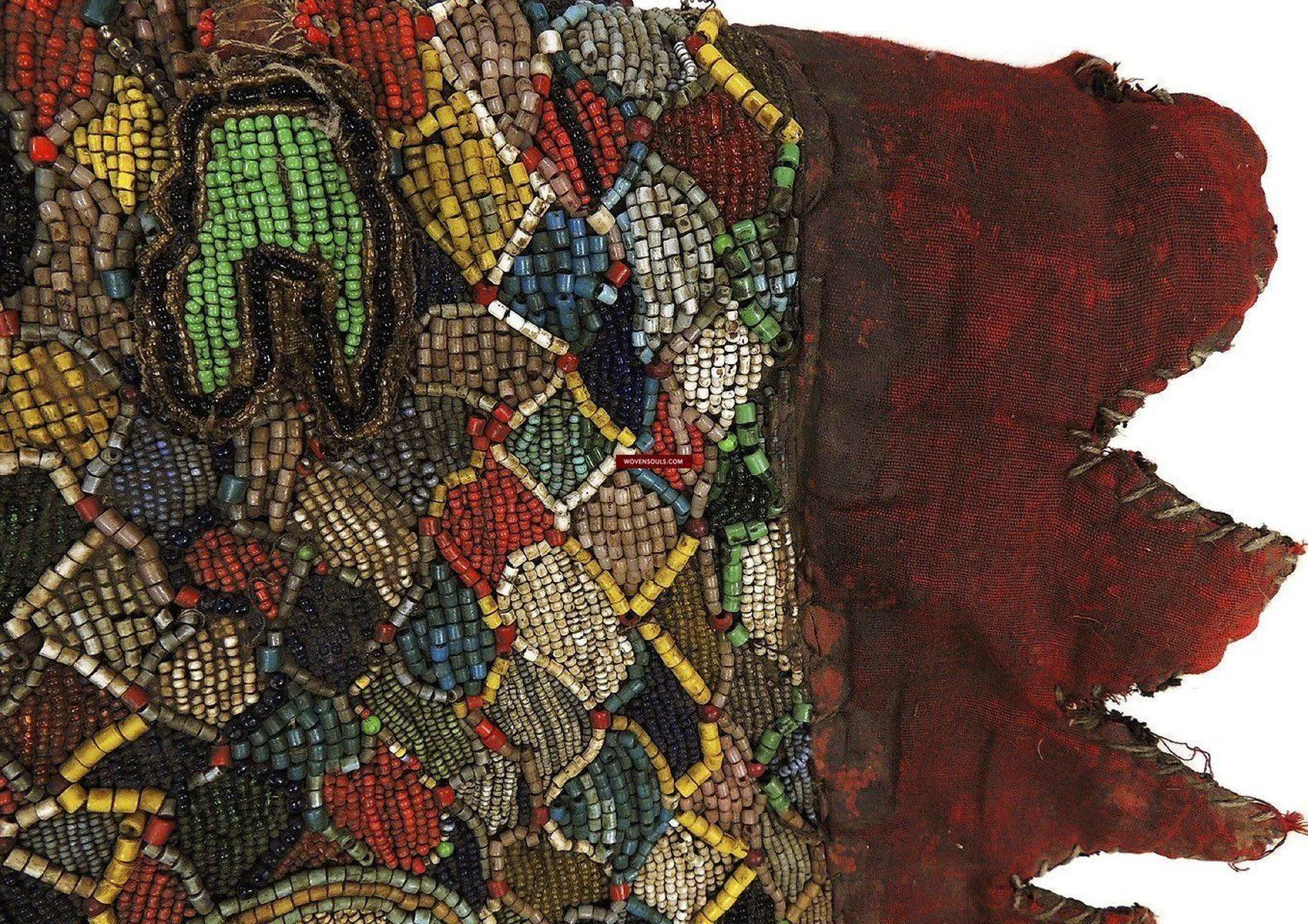 1239 SOLD Antique Beaded Yoruba Shango Priest Ceremonial Tunic Masterpiece