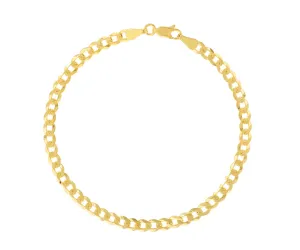 14K Yellow Gold 4.9mm Curb Bracelet