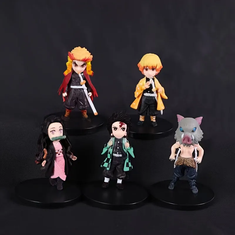 5pc Handmade Anime Figure Set for Holiday Decoration  Gifts