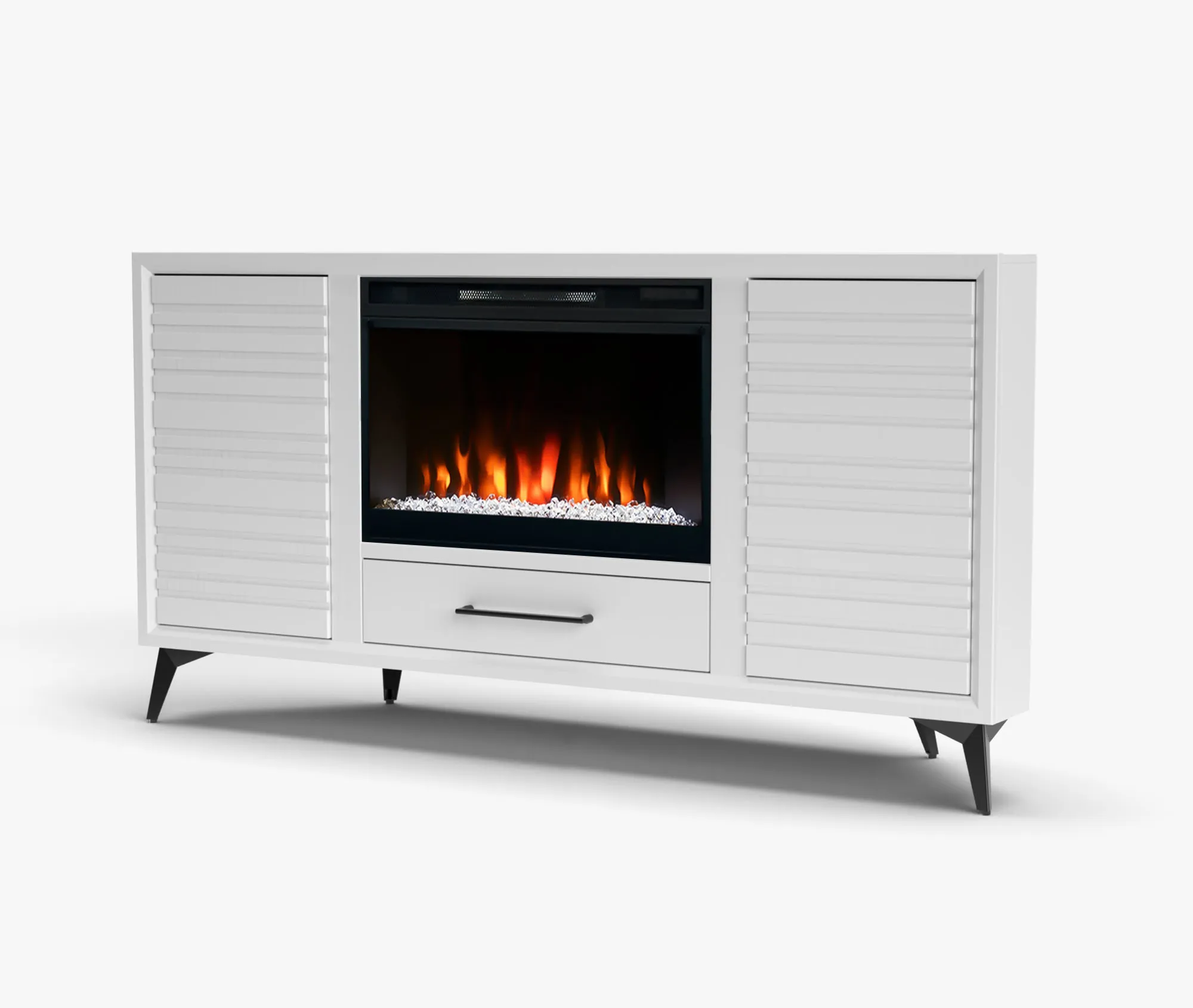 64" Malibu Fireplace Corner TV Stand