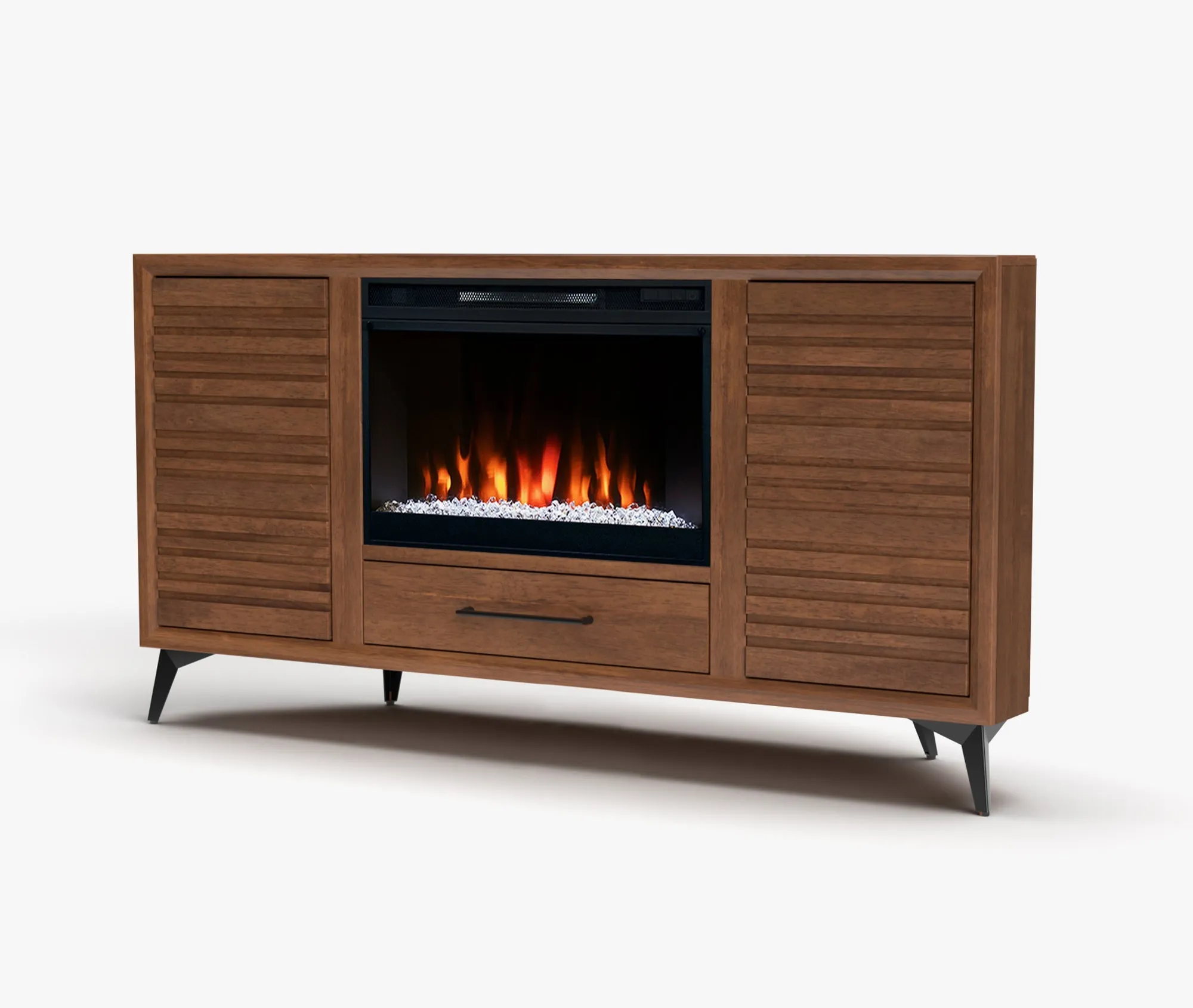 64" Malibu Fireplace Corner TV Stand