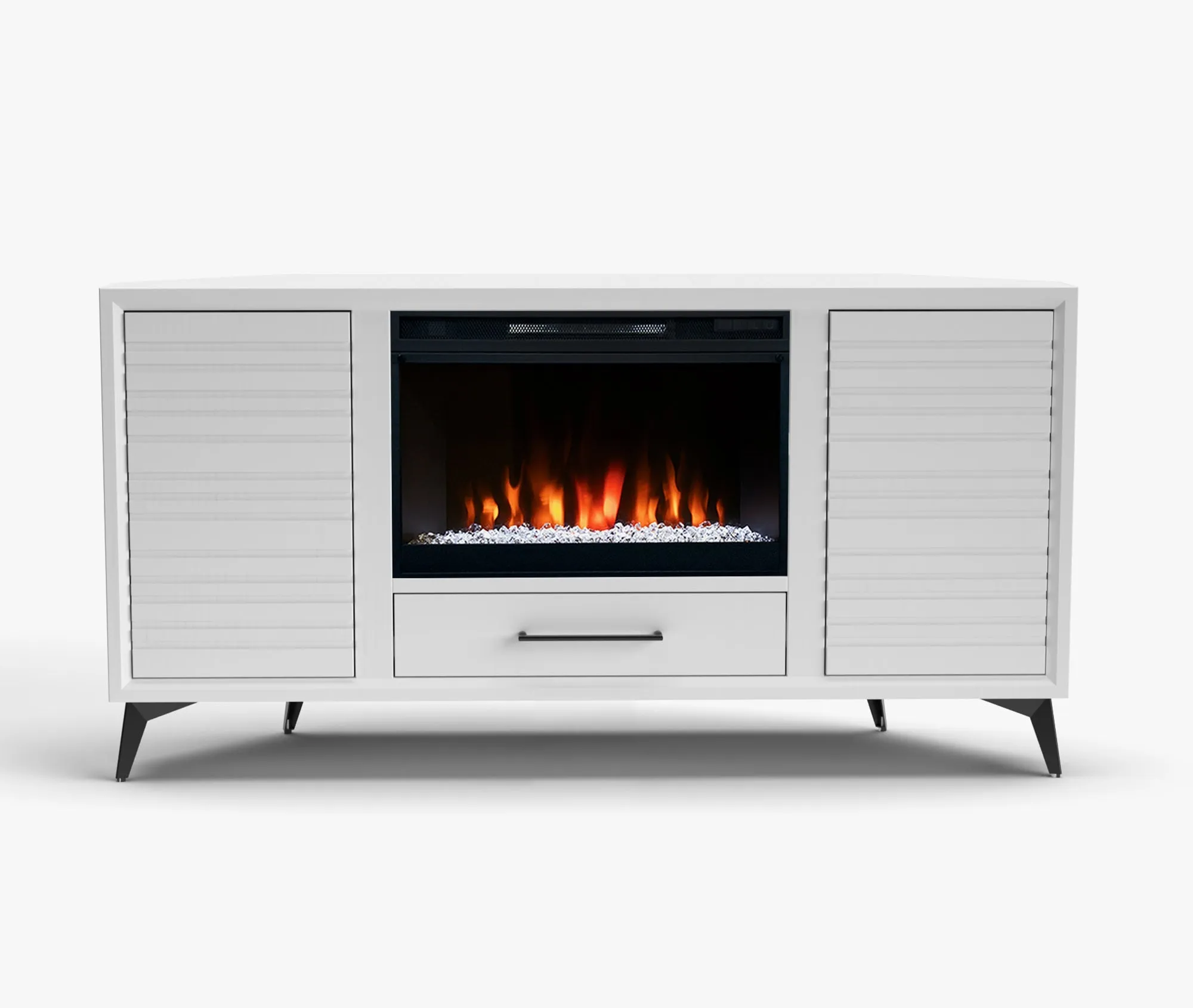 64" Malibu Fireplace Corner TV Stand