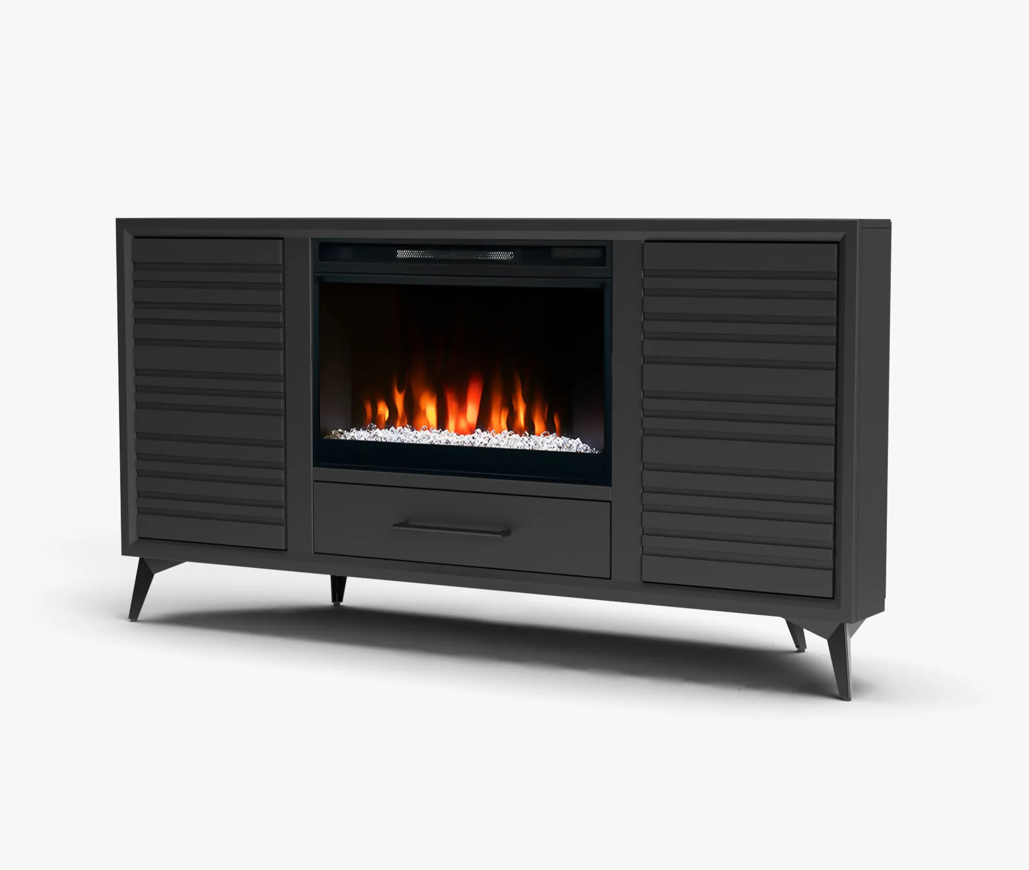 64" Malibu Fireplace Corner TV Stand