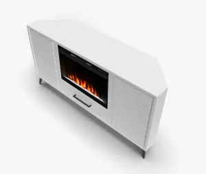 64" Malibu Fireplace Corner TV Stand