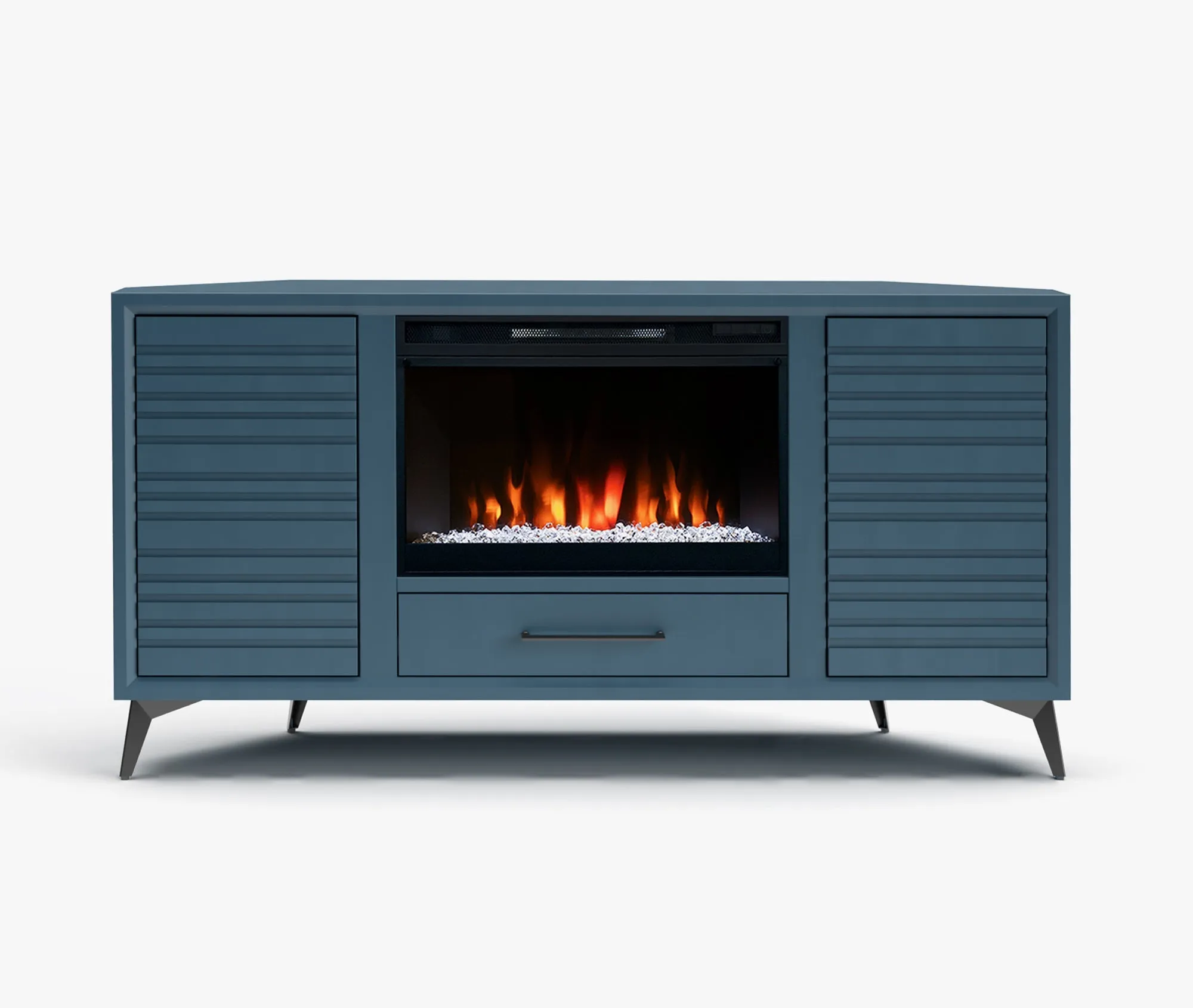 64" Malibu Fireplace Corner TV Stand