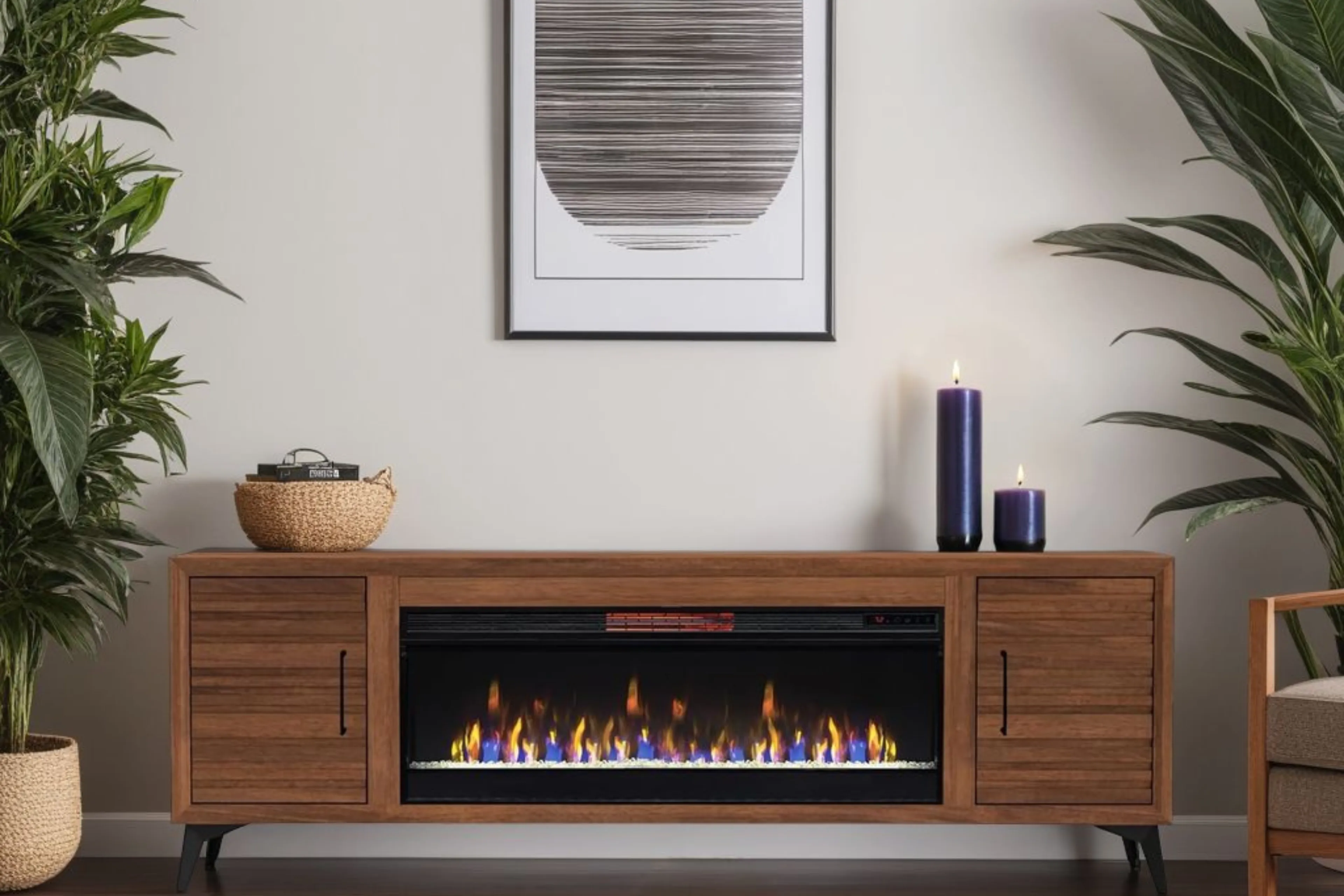 78" Malibu Fireplace TV Stand