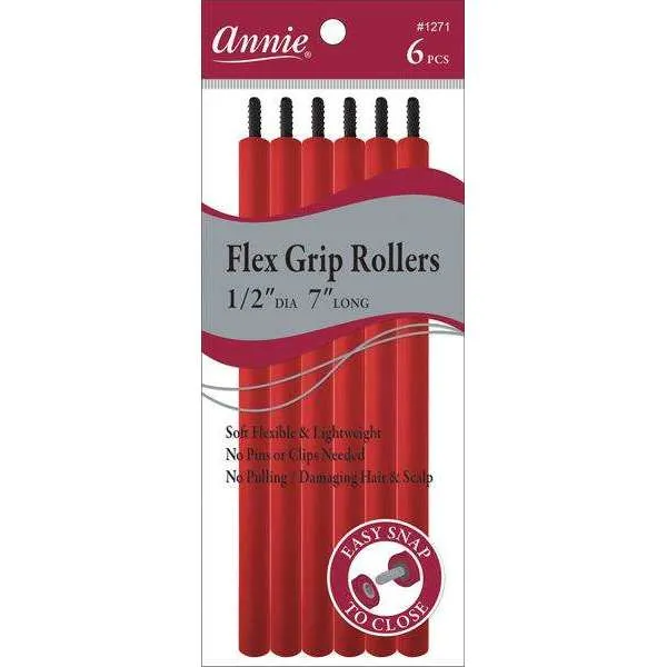 Annie Flex Grip Rollers 1/2 Inch Red