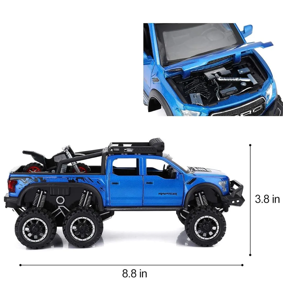 Blue 1:28 Scale Die-Cast Metal Pick-Up Truck