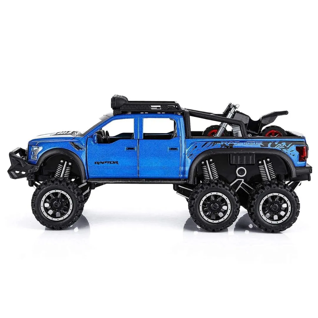 Blue 1:28 Scale Die-Cast Metal Pick-Up Truck