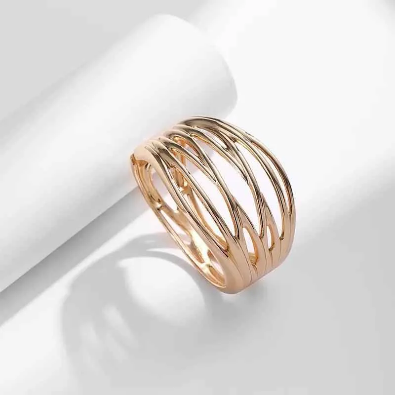 Bracelets Charm Jewelry - Hollow Wide Bangle - Irregular Metal - B0527