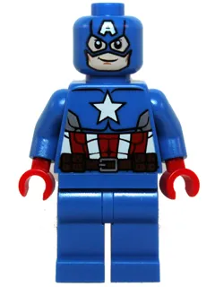 Captain America, Blue Suit, Red Hands, Mask