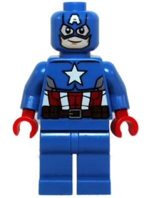 Captain America, Blue Suit, Red Hands, Mask