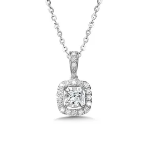 CUSHION-SHAPED, DIAMOND STAR, HEAVENLY HALO PENDANT