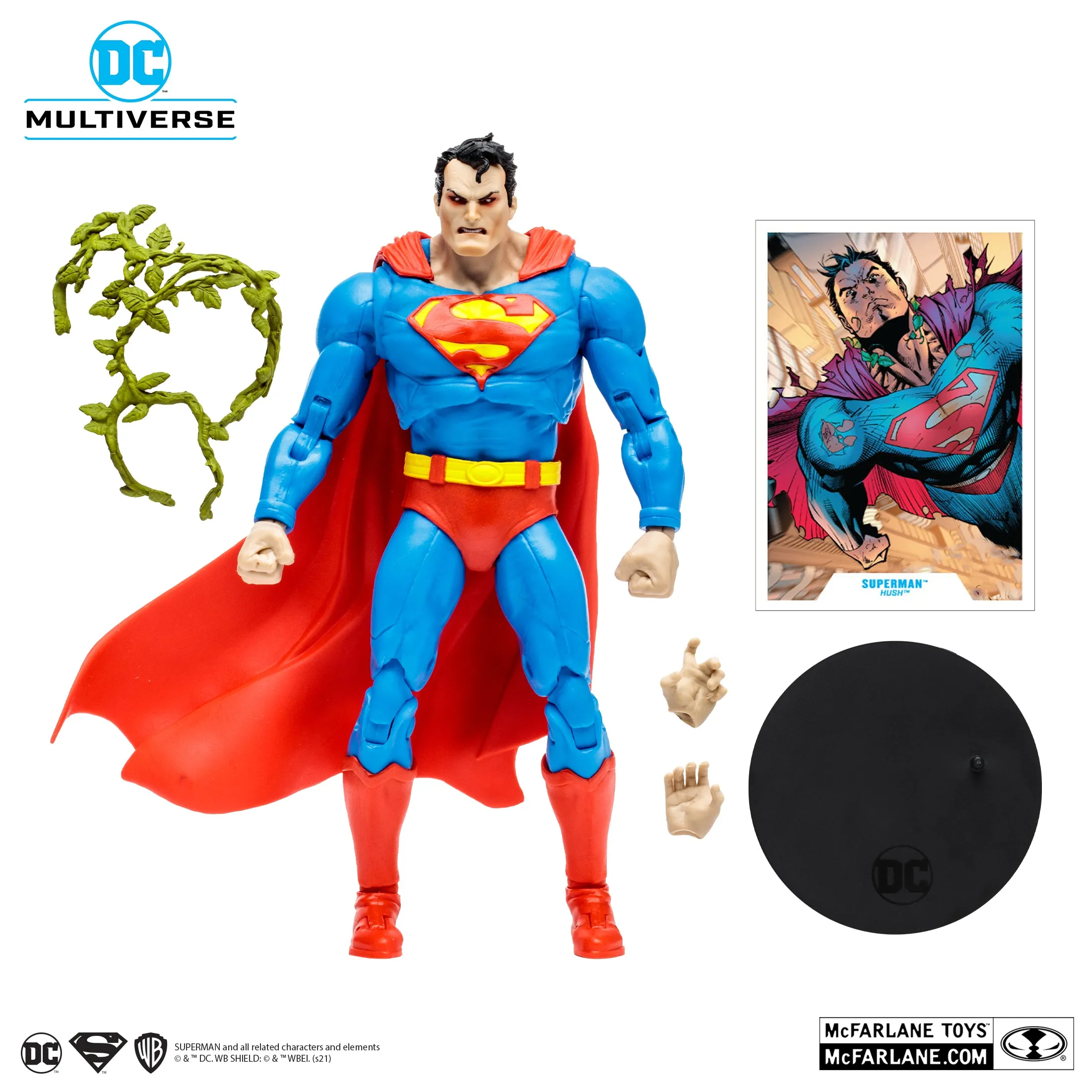 DC Multiverse Hush: Superman (Variant) Gold Label 7" Inch Scale Action Figure - McFarlane Toys