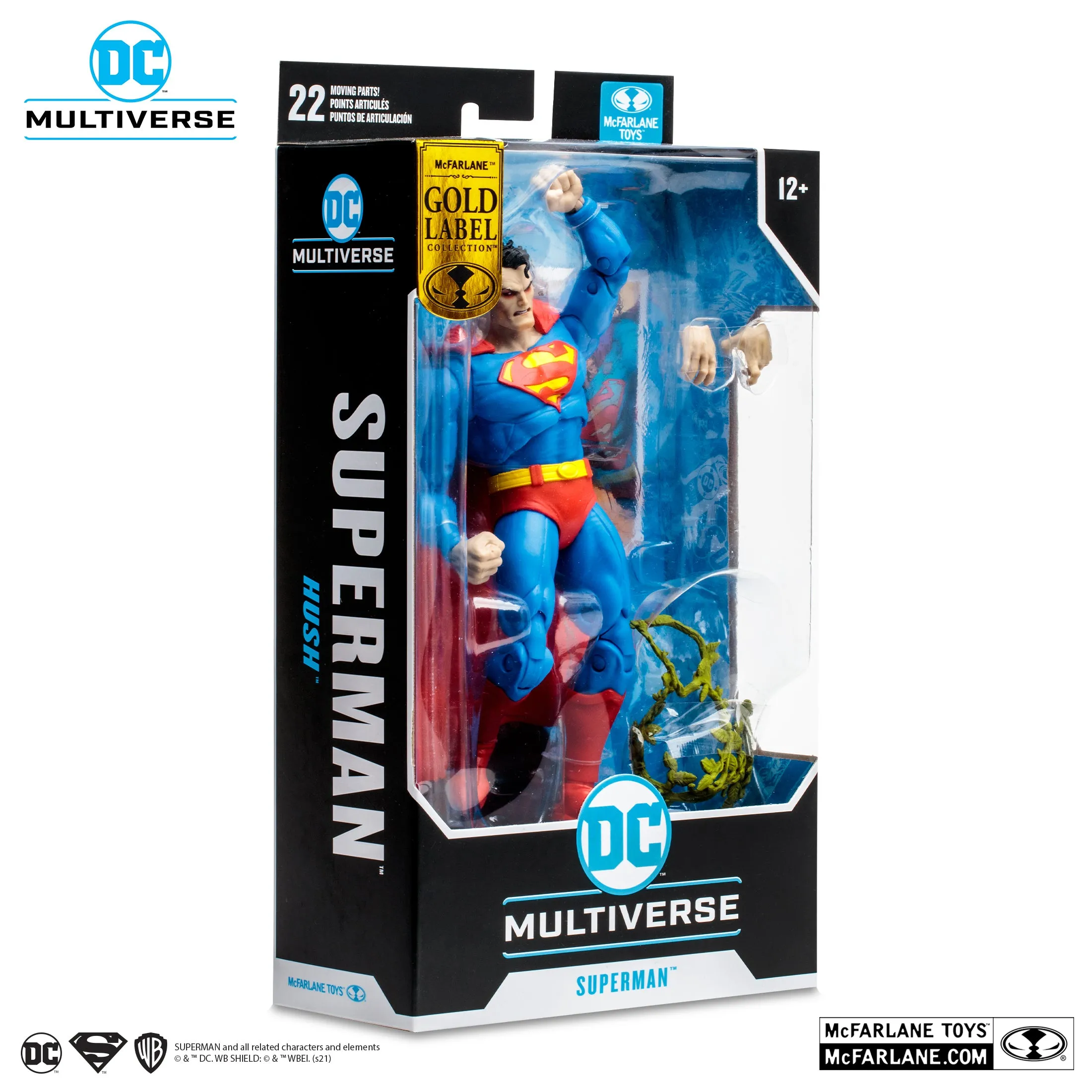 DC Multiverse Hush: Superman (Variant) Gold Label 7" Inch Scale Action Figure - McFarlane Toys