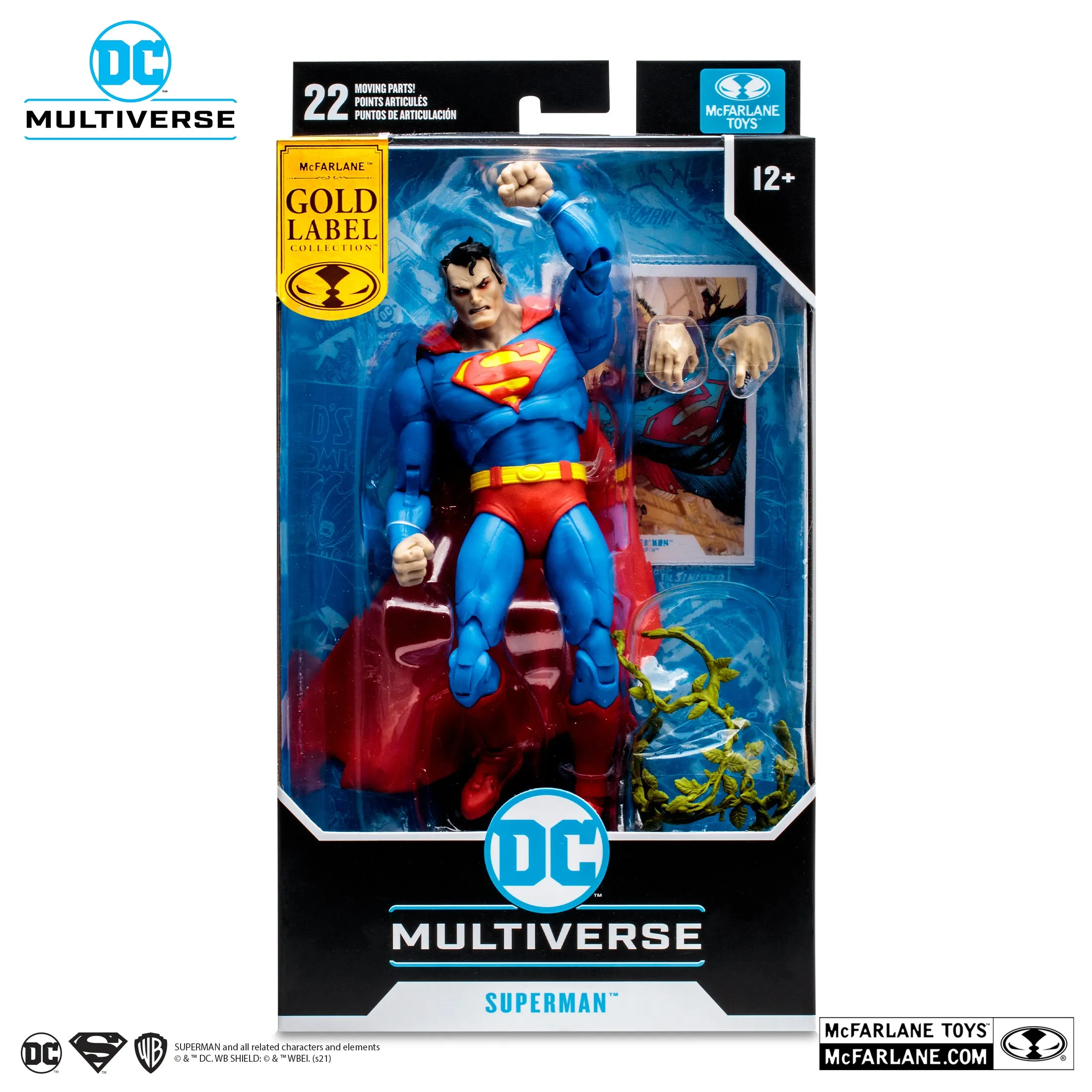 DC Multiverse Hush: Superman (Variant) Gold Label 7" Inch Scale Action Figure - McFarlane Toys