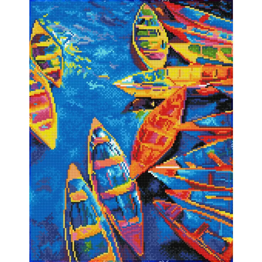 Diamond Dotz Square Diamond Facet Art Kit 17.72"X13.78" - Blue Bay