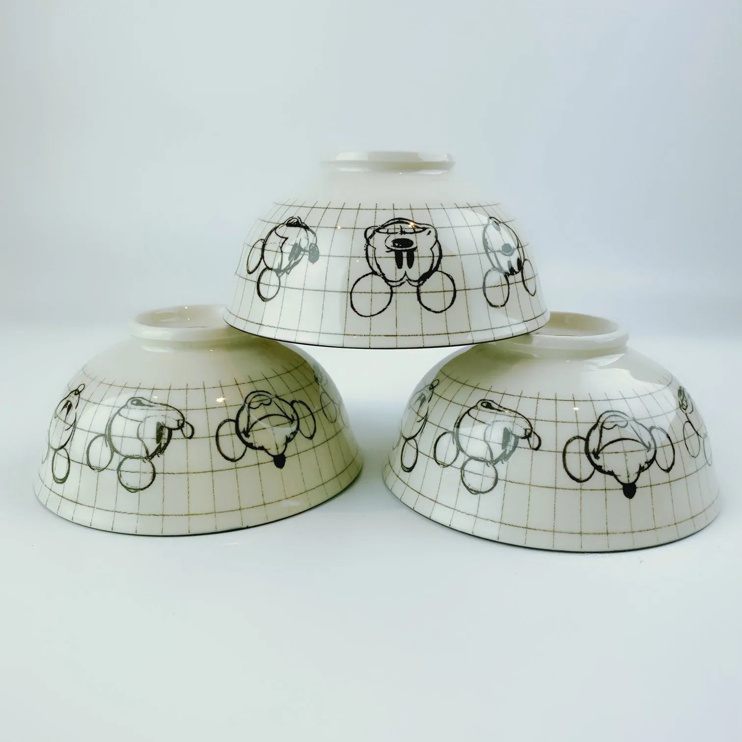 Disney® Sketch book Mickey Mouse Bowl Tidbit Set of 3 by ZRIKE BRANDS