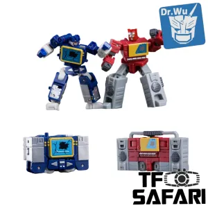Dr.Wu & Mechanic Studio Extreme Warfare DW-E02D Monitor (Soundwave) / DW-E16D Sound Master (Blaster) Core Class Battle Damaged Version 2 in 1 set 6cm / 2.4"