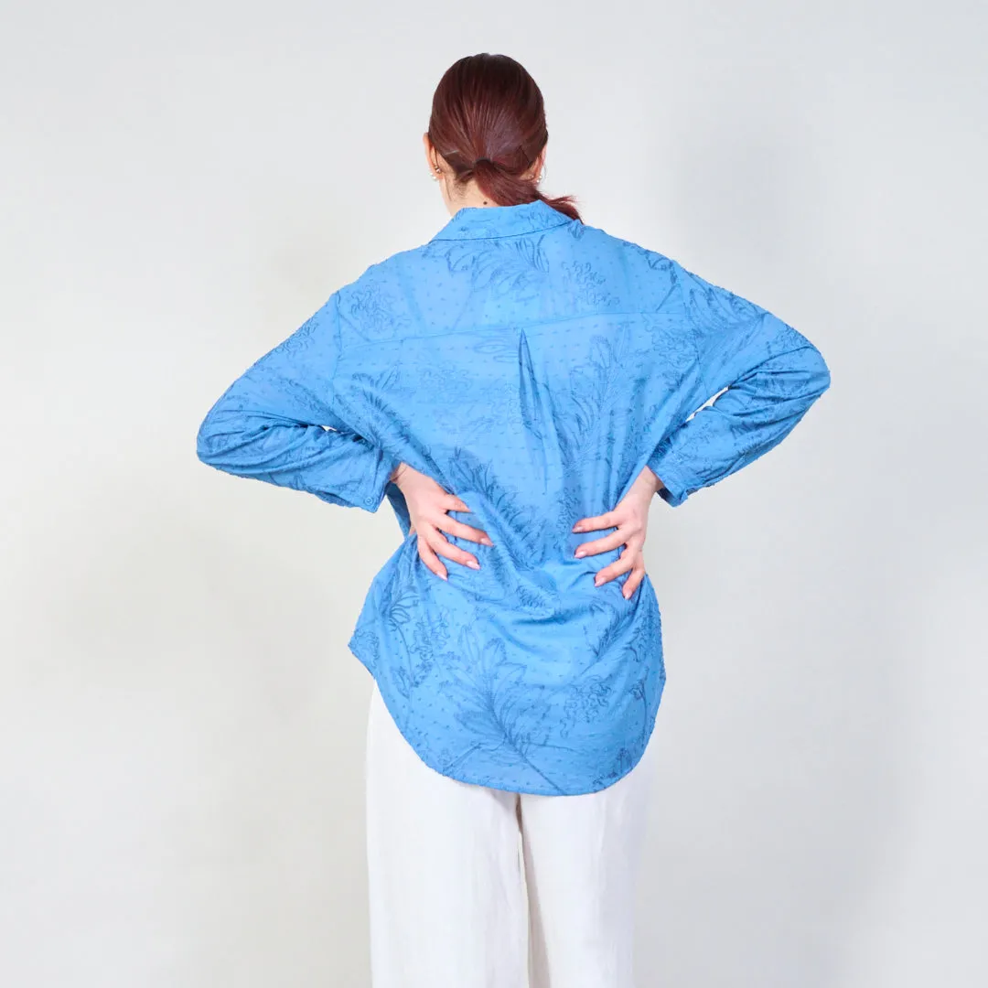 Elegant embroidered shirt with rolled-up sleeves wholesale