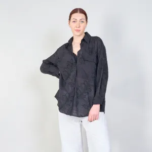 Elegant embroidered shirt with rolled-up sleeves wholesale