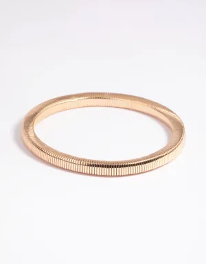 Gold Snake Chain Stretch Bracelet