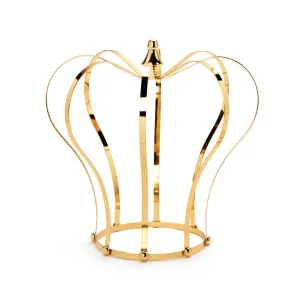 Large Metal Wired Crown, Gold, 16-Inch
