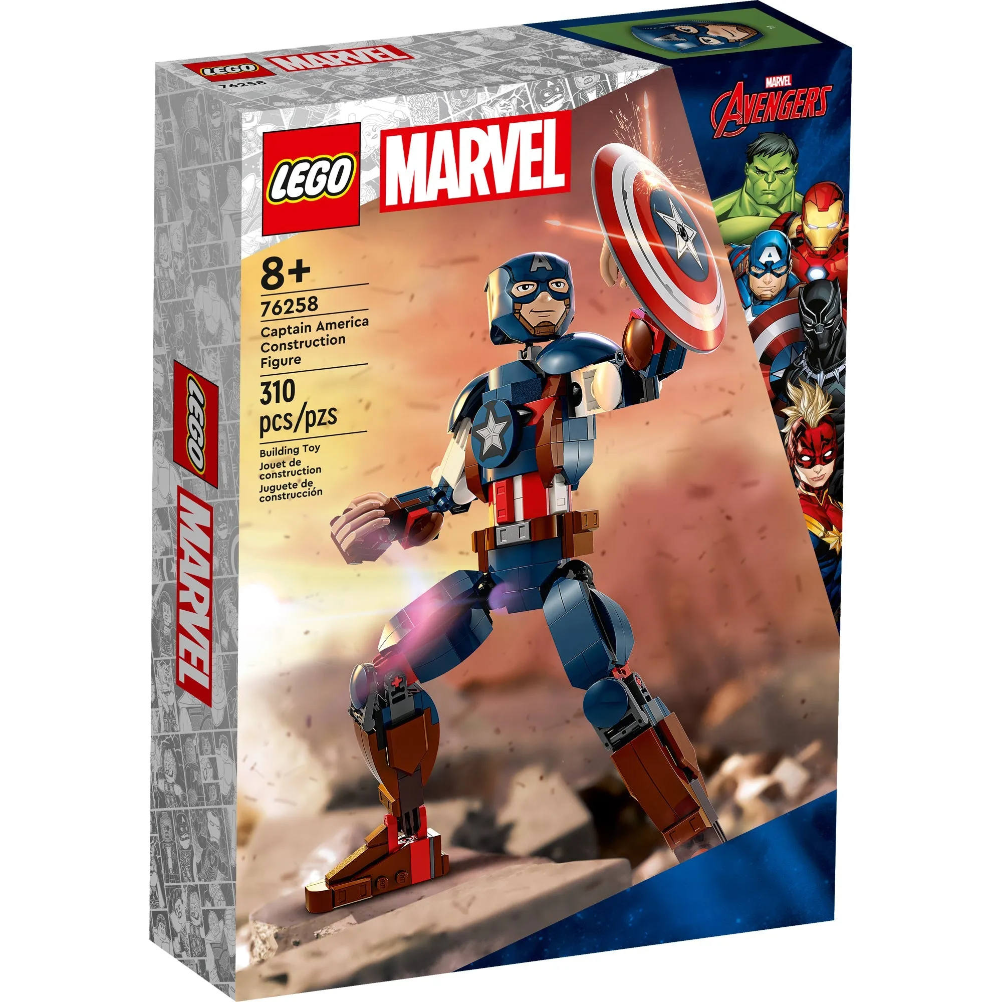 LEGO Marvel Captain America Construction Figure, 76258, Ages 8 , 310 Pieces